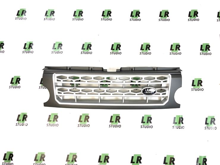 Решетка Land Rover Discovery 3 серая с серой сеткой